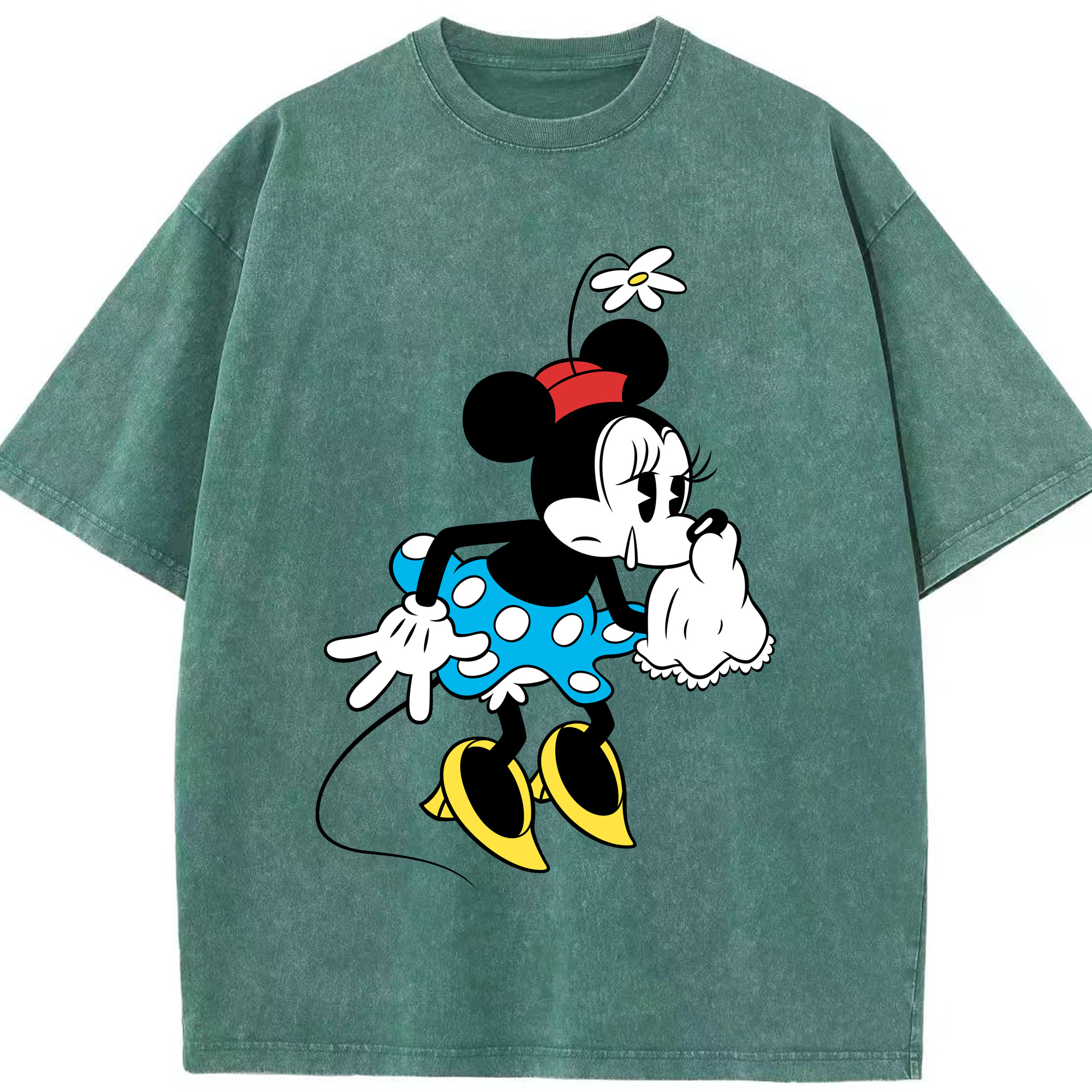 （画像用） ミッキーマウス Mickey Mouse 綿100% ヴィンテージ風 半袖Tシャツ（フロントプリント）